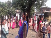 Sweets distributed to school childrens on Dasara